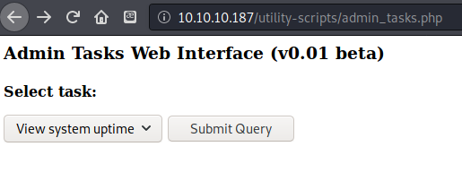 Website for running administrative tasks on the server
