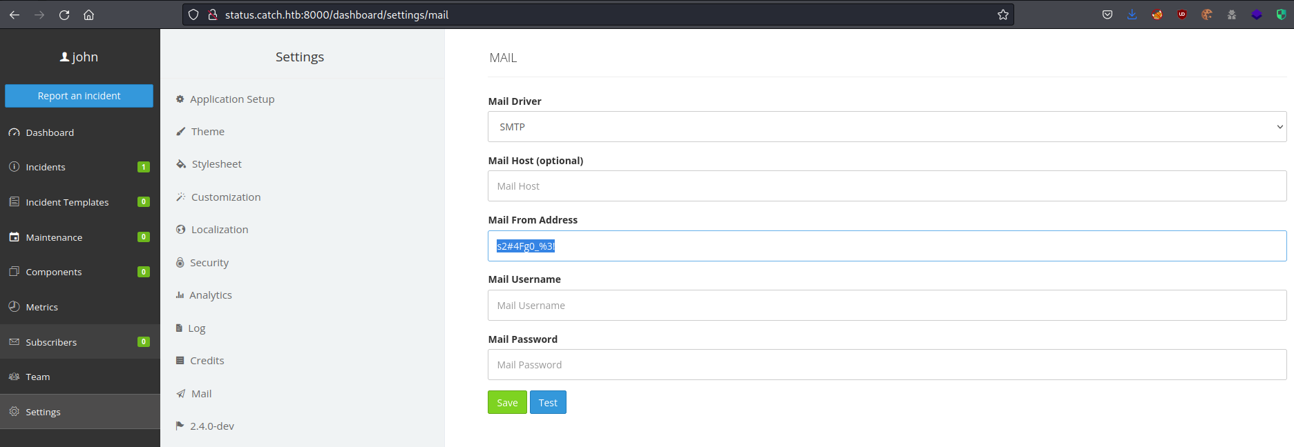 Using the third CVE to retrieve the database password