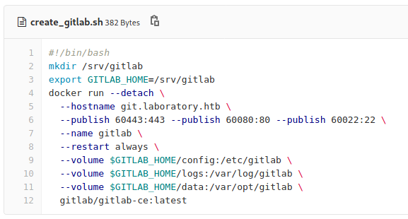The create gitlab bash script