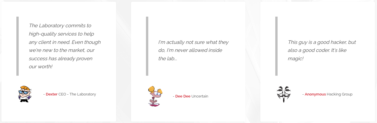 The CEO of the company was named Dexter