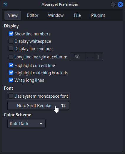 the settings I used to get a working payload